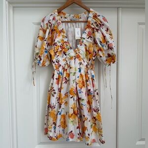 Abercrombie & Fitch Floral Yellow and Orange Floral Dress